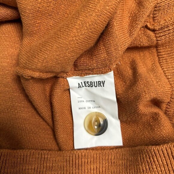 Alesbury Men's Long Sleeve Burnt Orange Riverside Mock Neck Cotton Top Large - Picture 5 of 12